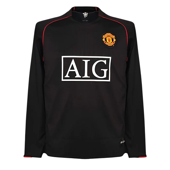 Manchester United extérieur Rétro Manches Longues 2007 2008