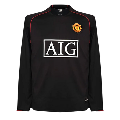Manchester United extérieur Rétro Manches Longues 2007 2008
