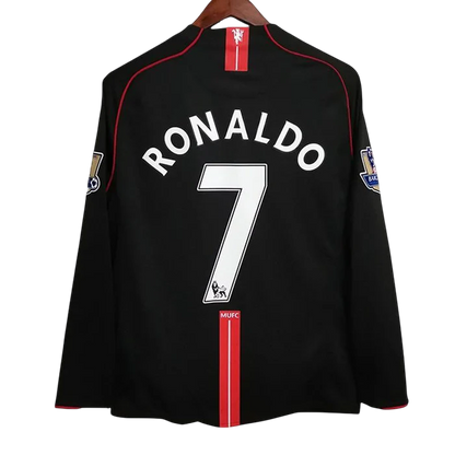 Manchester United extérieur Rétro Manches Longues 2007 2008